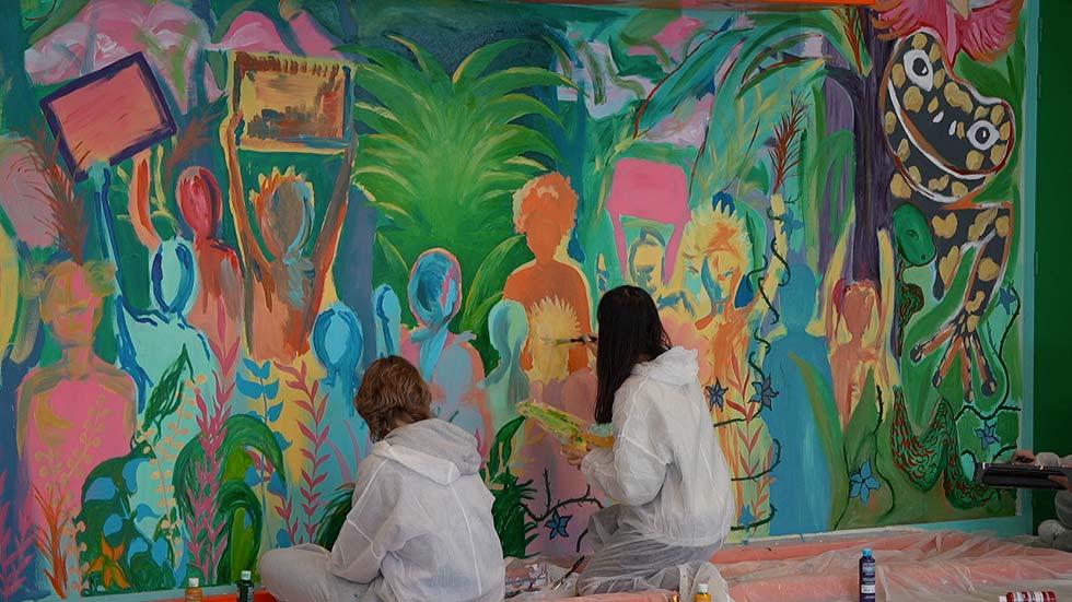 Illustration Fresque collective étudiante « Nous sommes la forêt »